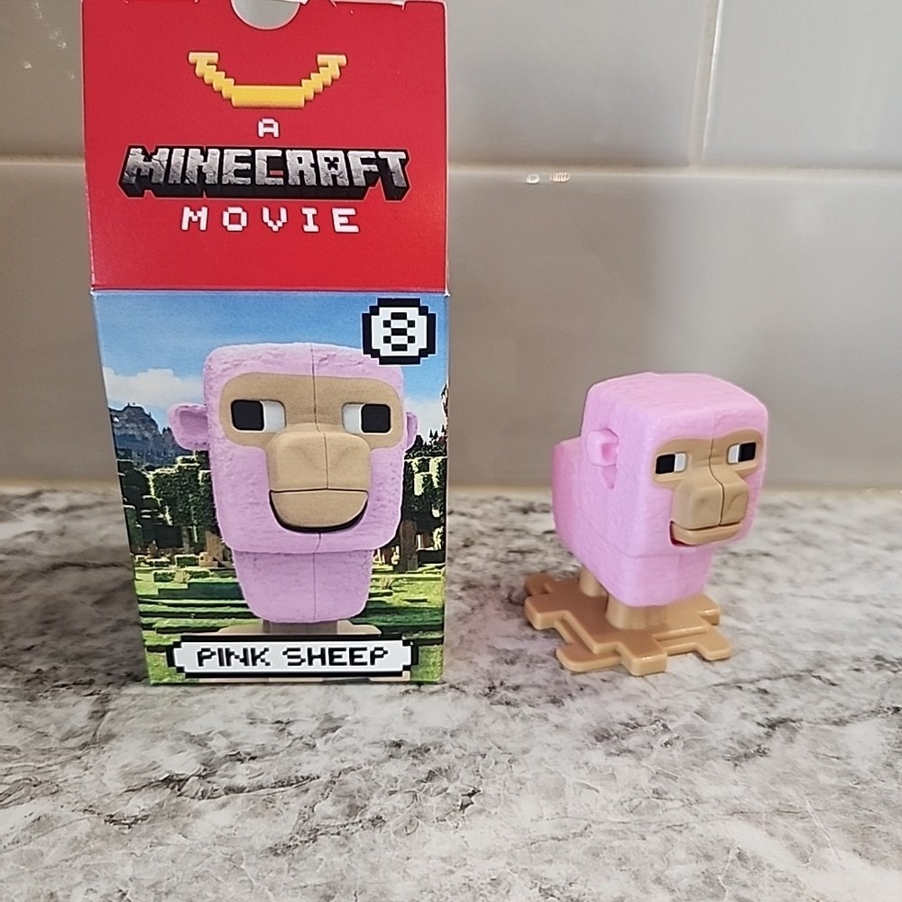 McDONALD'S MINECRAFT MOVIE Happy Meal Toy #8 PINK SHEEP New‎
